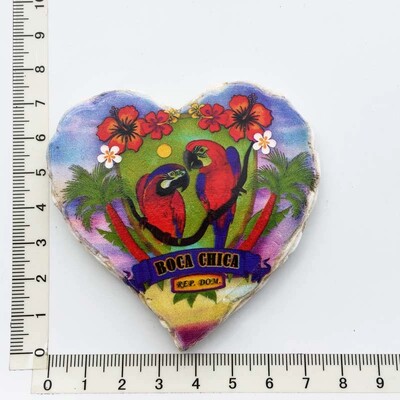 Северна Америка Доминиканска 3D папагали Птици Магнити за хладилник Стикер за хладилник за домашен декор Стереоскопичен магнит за хладилник