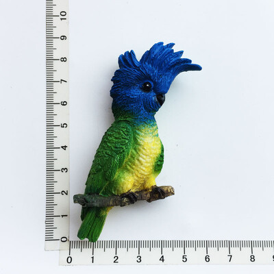 Северна Америка Доминиканска 3D папагали Птици Магнити за хладилник Стикер за хладилник за домашен декор Стереоскопичен магнит за хладилник