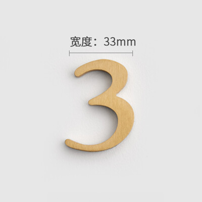 MFYS плътна месингова английска азбука Декорация на дома Букви и цифри за номер на къща Лепило за стена Хотелски апартамент Плочи за врати