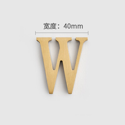 MFYS плътна месингова английска азбука Декорация на дома Букви и цифри за номер на къща Лепило за стена Хотелски апартамент Плочи за врати