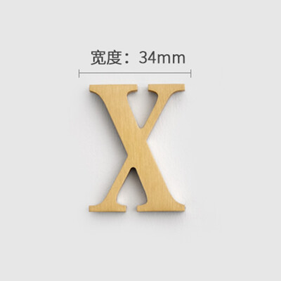 MFYS плътна месингова английска азбука Декорация на дома Букви и цифри за номер на къща Лепило за стена Хотелски апартамент Плочи за врати