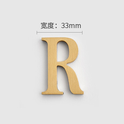 MFYS плътна месингова английска азбука Декорация на дома Букви и цифри за номер на къща Лепило за стена Хотелски апартамент Плочи за врати