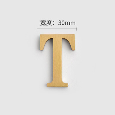 MFYS плътна месингова английска азбука Декорация на дома Букви и цифри за номер на къща Лепило за стена Хотелски апартамент Плочи за врати