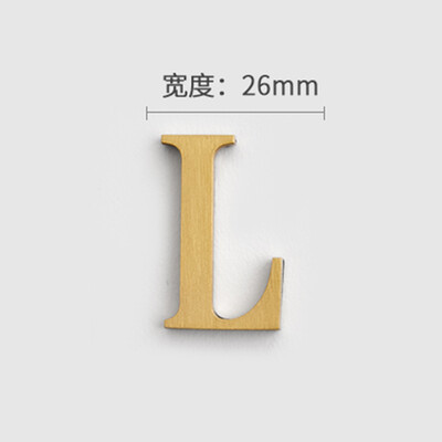 MFYS плътна месингова английска азбука Декорация на дома Букви и цифри за номер на къща Лепило за стена Хотелски апартамент Плочи за врати