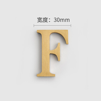 MFYS плътна месингова английска азбука Декорация на дома Букви и цифри за номер на къща Лепило за стена Хотелски апартамент Плочи за врати