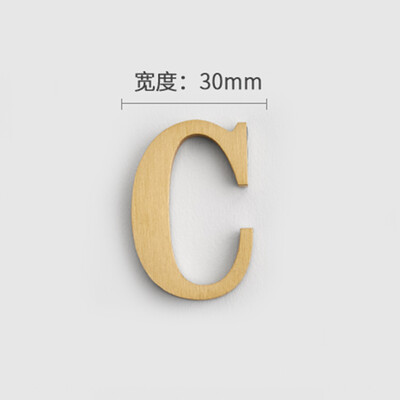 MFYS плътна месингова английска азбука Декорация на дома Букви и цифри за номер на къща Лепило за стена Хотелски апартамент Плочи за врати