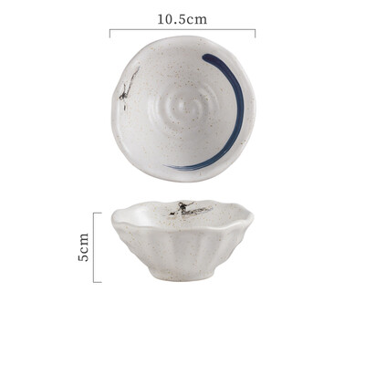 Японски домакински керамичен съд за подправки Творчески ръчно рисуван съд със соев сос и оцет Ястие с плодови закуски