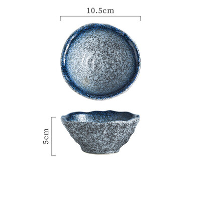 Японски домакински керамичен съд за подправки Творчески ръчно рисуван съд със соев сос и оцет Ястие с плодови закуски