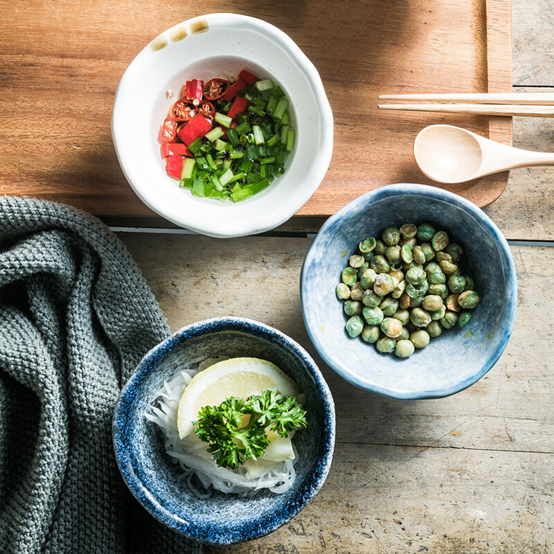 Японски домакински керамичен съд за подправки Творчески ръчно рисуван съд със соев сос и оцет Ястие с плодови закуски