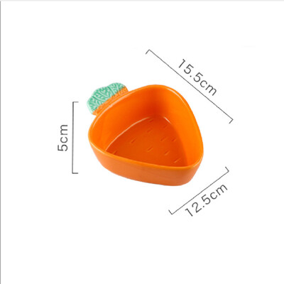 Burkāna formas salātu šķīvis garais redīsu radošais keramikas deserta trauks