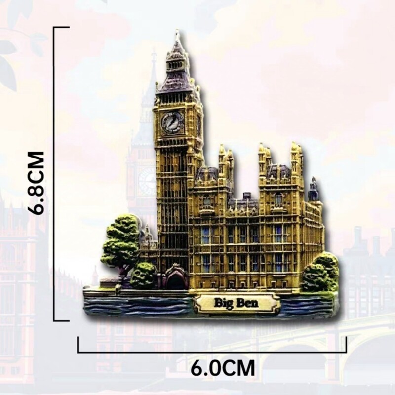 Европа Обединено кралство Англия BigBen Stonehenge Resin 3D магнити за хладилник Туризъм Сувенир Стикер за хладилник Занаятчийски подарък