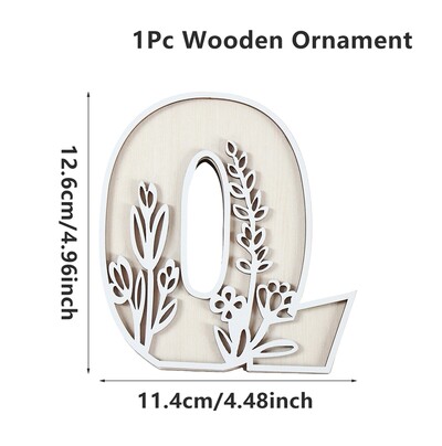 1kom AZ drvena abeceda izrezbareni ukrasi Dekorativni stolni zid VOLIM TE Ručno rezbarenje slova u drvetu DIY Rukotvorine Dekoracija doma 