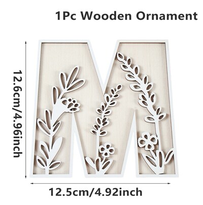 1kom AZ drvena abeceda izrezbareni ukrasi Dekorativni stolni zid VOLIM TE Ručno rezbarenje slova u drvetu DIY Rukotvorine Dekoracija doma 