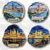 Европа Унгария Смола 3D магнити за хладилник Туристически сувенир Стикер за хладилник Занаятчийски подарък Декорация