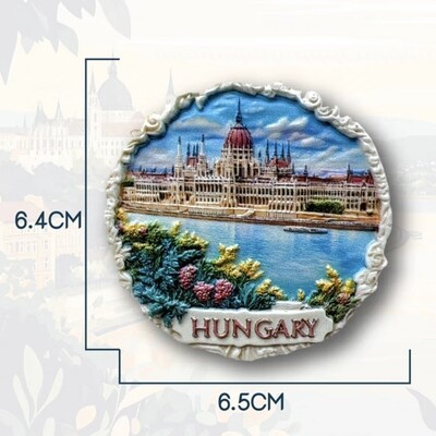 Европа Унгария Смола 3D магнити за хладилник Туристически сувенир Стикер за хладилник Занаятчийски подарък Декорация