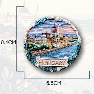 Европа Унгария Смола 3D магнити за хладилник Туристически сувенир Стикер за хладилник Занаятчийски подарък Декорация