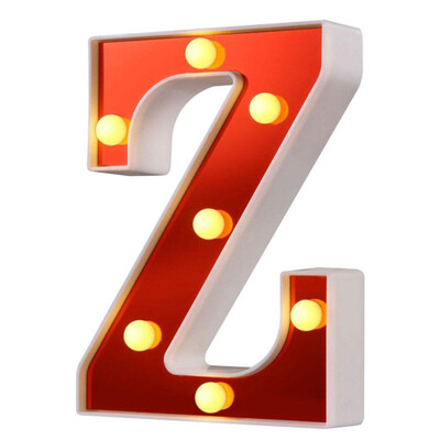 Червена 26 английска буква LED нощна лампа Marquee Alphabet Lamp Home Club Outdoor Indoor Christmas Party Wedding Wall Decoration