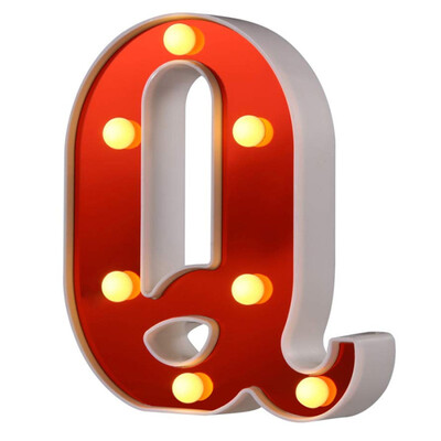 Червена 26 английска буква LED нощна лампа Marquee Alphabet Lamp Home Club Outdoor Indoor Christmas Party Wedding Wall Decoration