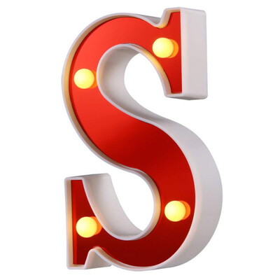 Червена 26 английска буква LED нощна лампа Marquee Alphabet Lamp Home Club Outdoor Indoor Christmas Party Wedding Wall Decoration