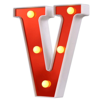 Червена 26 английска буква LED нощна лампа Marquee Alphabet Lamp Home Club Outdoor Indoor Christmas Party Wedding Wall Decoration