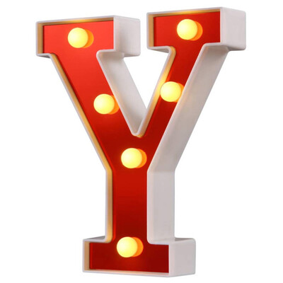 Червена 26 английска буква LED нощна лампа Marquee Alphabet Lamp Home Club Outdoor Indoor Christmas Party Wedding Wall Decoration