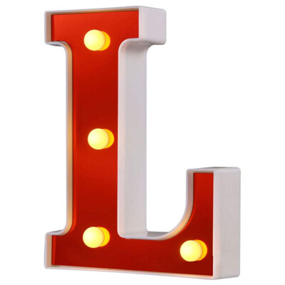 Червена 26 английска буква LED нощна лампа Marquee Alphabet Lamp Home Club Outdoor Indoor Christmas Party Wedding Wall Decoration