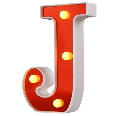 Червена 26 английска буква LED нощна лампа Marquee Alphabet Lamp Home Club Outdoor Indoor Christmas Party Wedding Wall Decoration