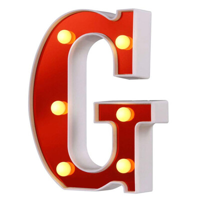 Червена 26 английска буква LED нощна лампа Marquee Alphabet Lamp Home Club Outdoor Indoor Christmas Party Wedding Wall Decoration