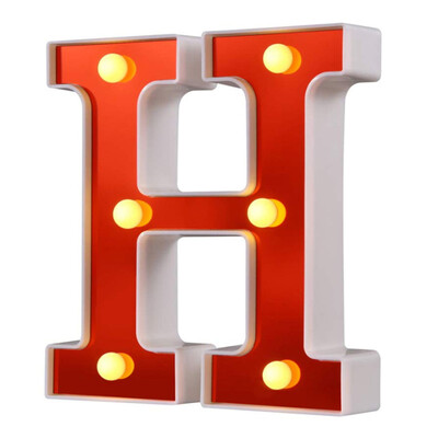 Червена 26 английска буква LED нощна лампа Marquee Alphabet Lamp Home Club Outdoor Indoor Christmas Party Wedding Wall Decoration