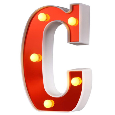 Червена 26 английска буква LED нощна лампа Marquee Alphabet Lamp Home Club Outdoor Indoor Christmas Party Wedding Wall Decoration