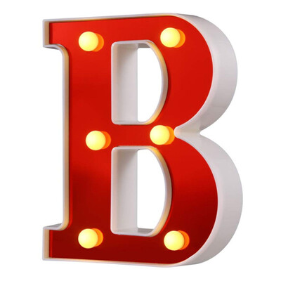 Червена 26 английска буква LED нощна лампа Marquee Alphabet Lamp Home Club Outdoor Indoor Christmas Party Wedding Wall Decoration