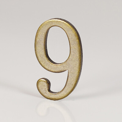 Bronzinės spalvos durų numeris su pagrindine lipniu namo numeriu Buto durų numeris, skirtas lauko viešbučio namų pašto dėžutės etiketei