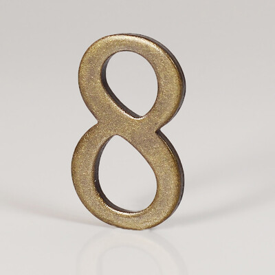 Bronzinės spalvos durų numeris su pagrindine lipniu namo numeriu Buto durų numeris, skirtas lauko viešbučio namų pašto dėžutės etiketei