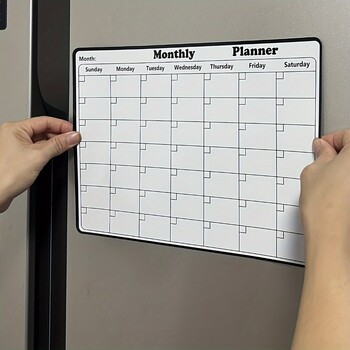 Magnetic Refrigerator Dry Erase Calendar Monthly Planner Πίνακας εγγραφής πινάκων μηνυμάτων Υπόμνημα Υπόμνημα Ψυγείου Μαγνήτες Διακόσμηση κουζίνας