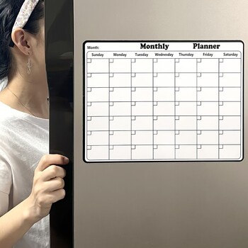 Magnetic Refrigerator Dry Erase Calendar Monthly Planner Πίνακας εγγραφής πινάκων μηνυμάτων Υπόμνημα Υπόμνημα Ψυγείου Μαγνήτες Διακόσμηση κουζίνας