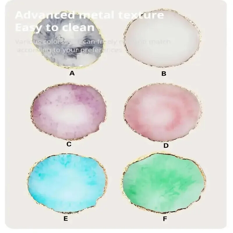 Многоцветна тава за бижута от смола Настолен органайзер Пръстени Колиета Консумативи за ноктопластика Съхранение Дисплей за домашен декор