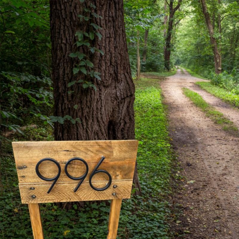 125 mm juodos namų numerių raidės Lauko adreso lentelė kiemui Plaukiojančių metalinių durų numerių durų plokštės Šiuolaikiniai pašto dėžutės ženklai