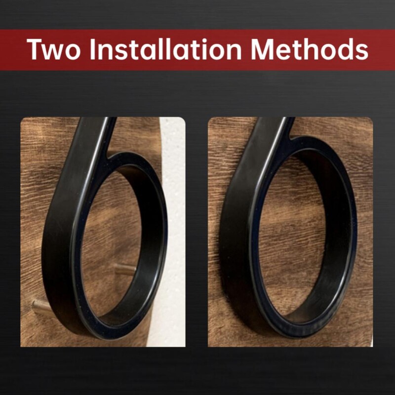 125 mm juodos namų numerių raidės Lauko adreso lentelė kiemui Plaukiojančių metalinių durų numerių durų plokštės Šiuolaikiniai pašto dėžutės ženklai