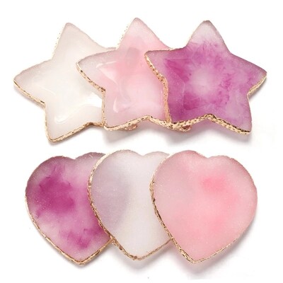 1 бр. Resin Agate Nail Art Color Paint Palette Nail Display Board Nail Art Heart Shaped Star Plate Gel Polish Palett Manicure Tool