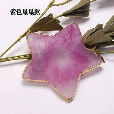 1 бр. Resin Agate Nail Art Color Paint Palette Nail Display Board Nail Art Heart Shaped Star Plate Gel Polish Palett Manicure Tool