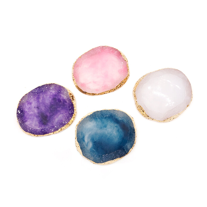 1 бр. Resin Agate Nail Art Color Paint Palette Nail Display Board Nail Art Heart Shaped Star Plate Gel Polish Palett Manicure Tool