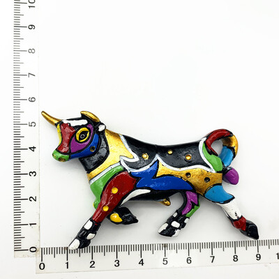 3D цветна мозайка от смола Животни Бухал Гущер Слон Хладилник Магнитни туристически сувенири Стикери, Магнит за хладилник за дома и кухнята