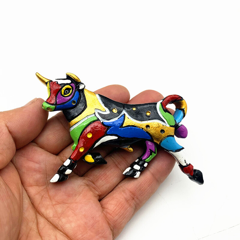 3D цветна мозайка от смола Животни Бухал Гущер Слон Хладилник Магнитни туристически сувенири Стикери, Магнит за хладилник за дома и кухнята