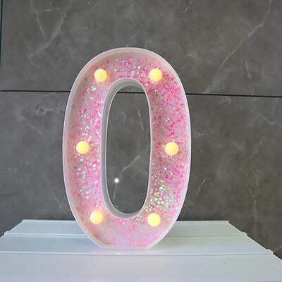 LED-valgustid roosa tähestiku täht 22cm numbriga akulamp helendav telgi öövalgusti pulma-sünnipäevapeoks Häid jõule