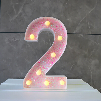 LED-valgustid roosa tähestiku täht 22cm numbriga akulamp helendav telgi öövalgusti pulma-sünnipäevapeoks Häid jõule