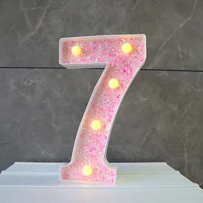 LED-valgustid roosa tähestiku täht 22cm numbriga akulamp helendav telgi öövalgusti pulma-sünnipäevapeoks Häid jõule