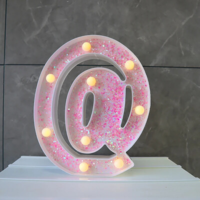 LED-valgustid roosa tähestiku täht 22cm numbriga akulamp helendav telgi öövalgusti pulma-sünnipäevapeoks Häid jõule