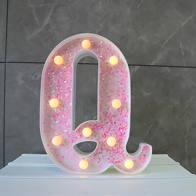 LED-valgustid roosa tähestiku täht 22cm numbriga akulamp helendav telgi öövalgusti pulma-sünnipäevapeoks Häid jõule