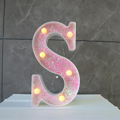 LED-valgustid roosa tähestiku täht 22cm numbriga akulamp helendav telgi öövalgusti pulma-sünnipäevapeoks Häid jõule