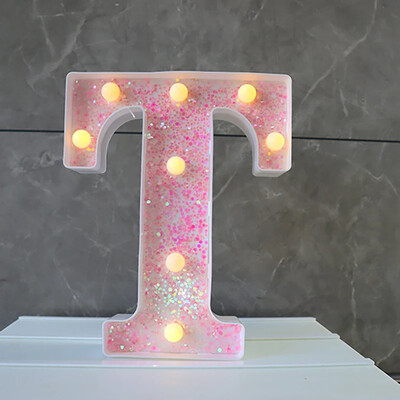 LED-valgustid roosa tähestiku täht 22cm numbriga akulamp helendav telgi öövalgusti pulma-sünnipäevapeoks Häid jõule